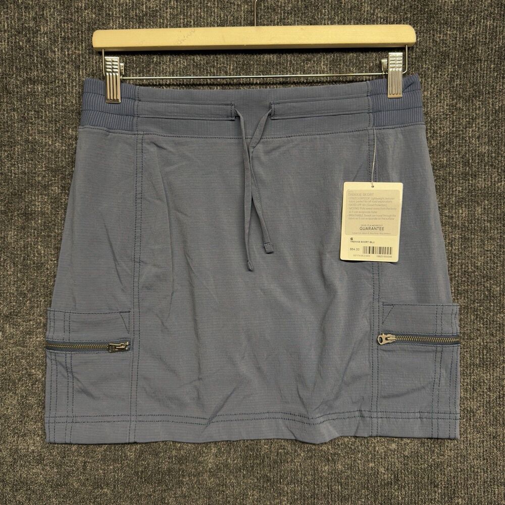 NWT Athleta Trekkie Skort 6 Blue Cargo Hiking Tennis Golf Athletic Nylon Ripstop